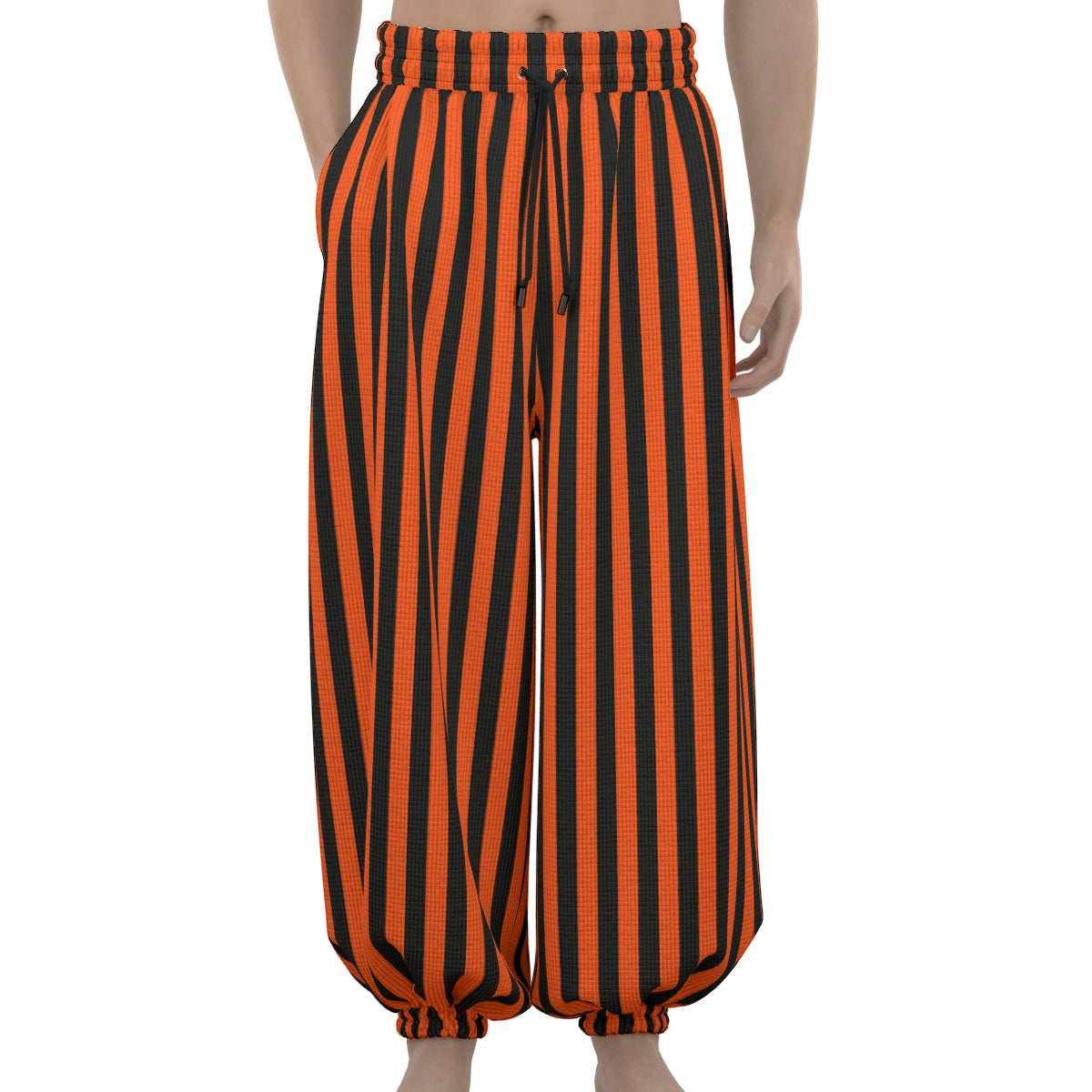 Pumpkin Stripe Clown Pants Balloon Pantaloons Halloween Party Clothes Sleep And Lounge Trousers