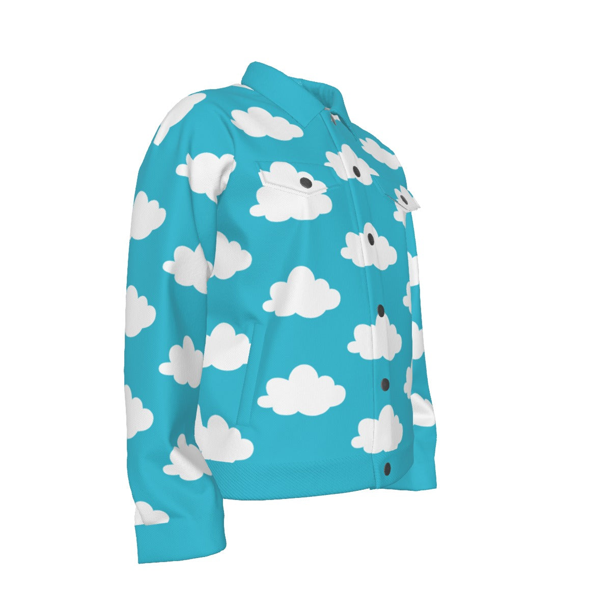 Cloudy Heaven Kidcore Canvas Shirt Cotton Kid Core Jacket Adult Kidcore Clothing Yume Kawaii Cute Clown Top