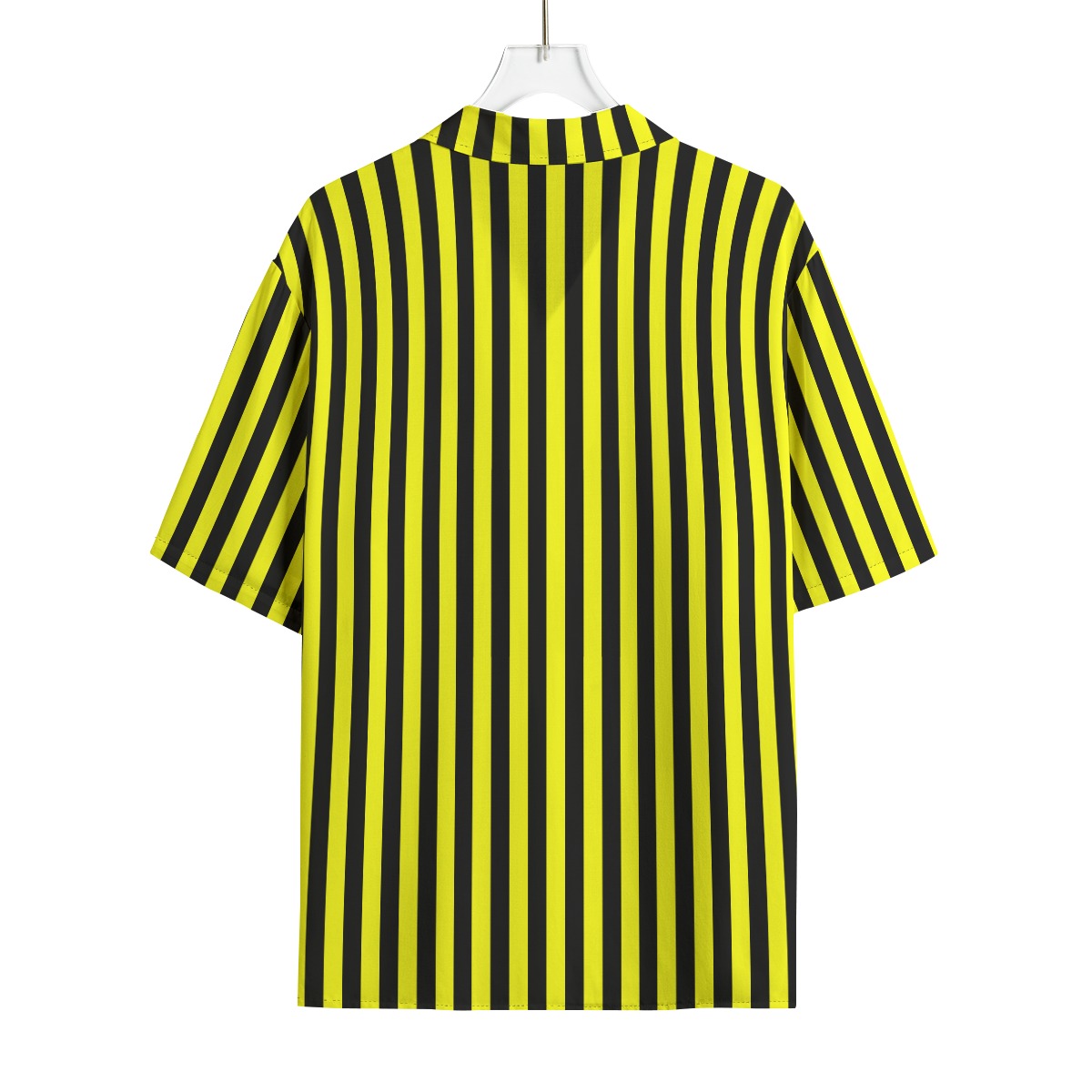 Yellow Bee Stripe Clowncore Rayon Shirt! Professional Adult Clown Costume Nonbinary Buttondown