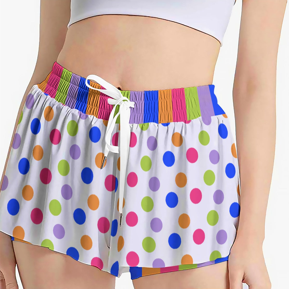 Miku Polkadots Booty Shorts Skorts Clown Skirt Clowncore Workout Clothes Cute Kidcore Gym Shorts Yum