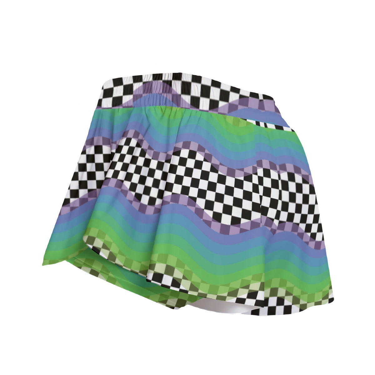 Vaporwave Checkers Booty Shorts Clowncore Athletic Shorts Workout Clothes Kidcore Gym Shorts Fest