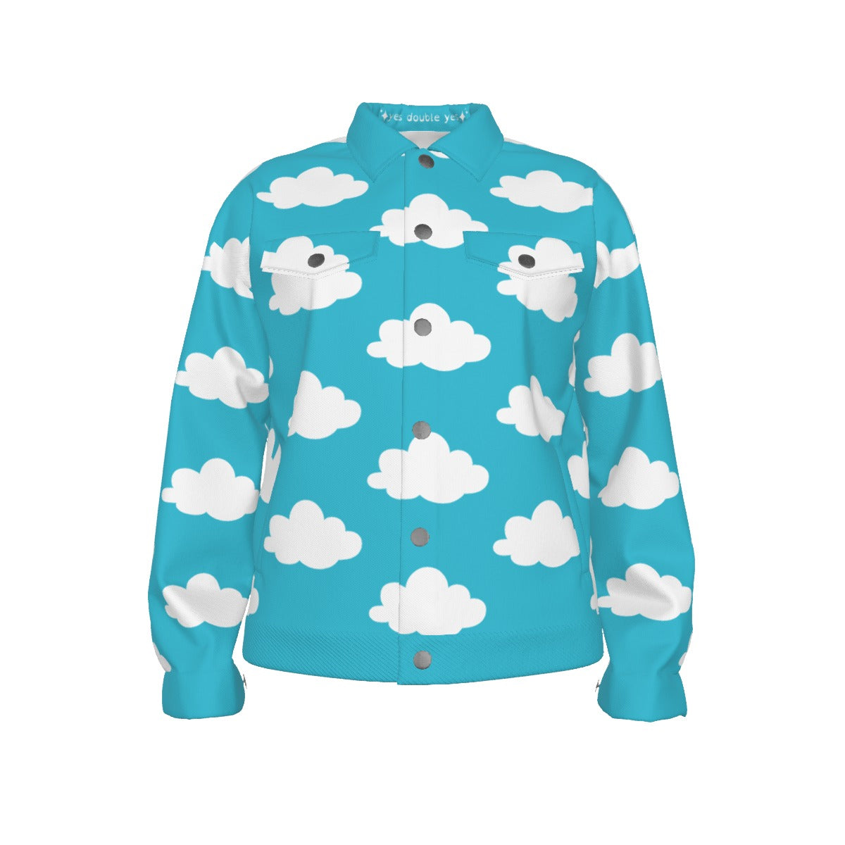 Cloudy Kidcore Canvas Shirt Cotton Kid Core Jacket Adult Kidcore Clothing Yume Kawaii Cute Clown Top