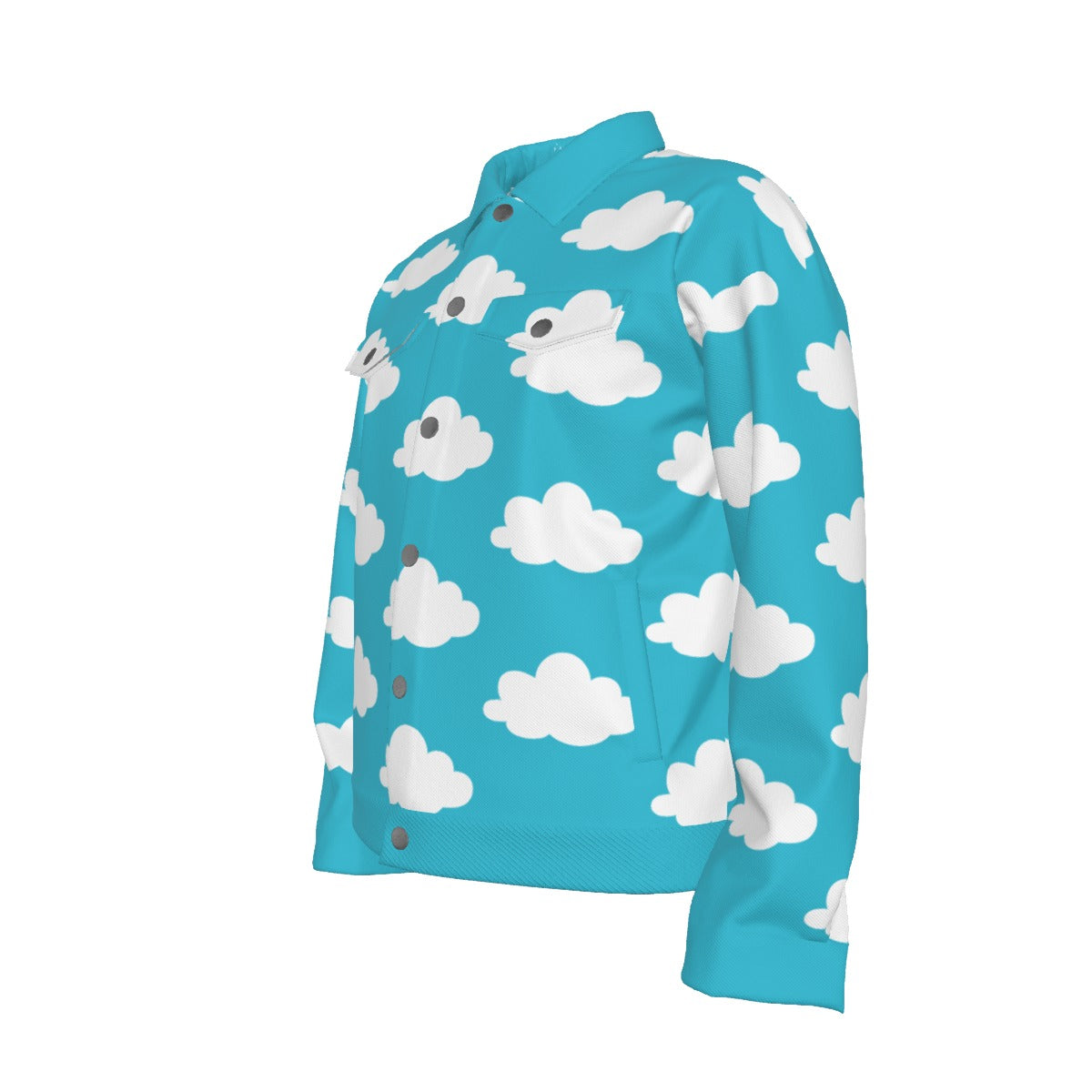 Cloudy Heaven Kidcore Canvas Shirt Cotton Kid Core Jacket Adult Kidcore Clothing Yume Kawaii Cute Clown Top