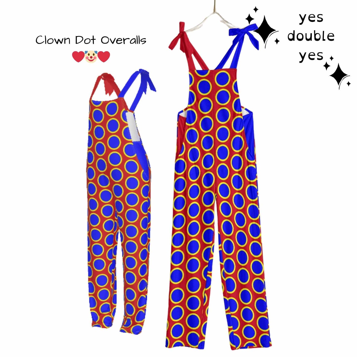 Clown Dot Jumpsuit! Primary Colors Sweet Funny Party Clown Costume Outfit PolkaDot Clowncore Kidcore