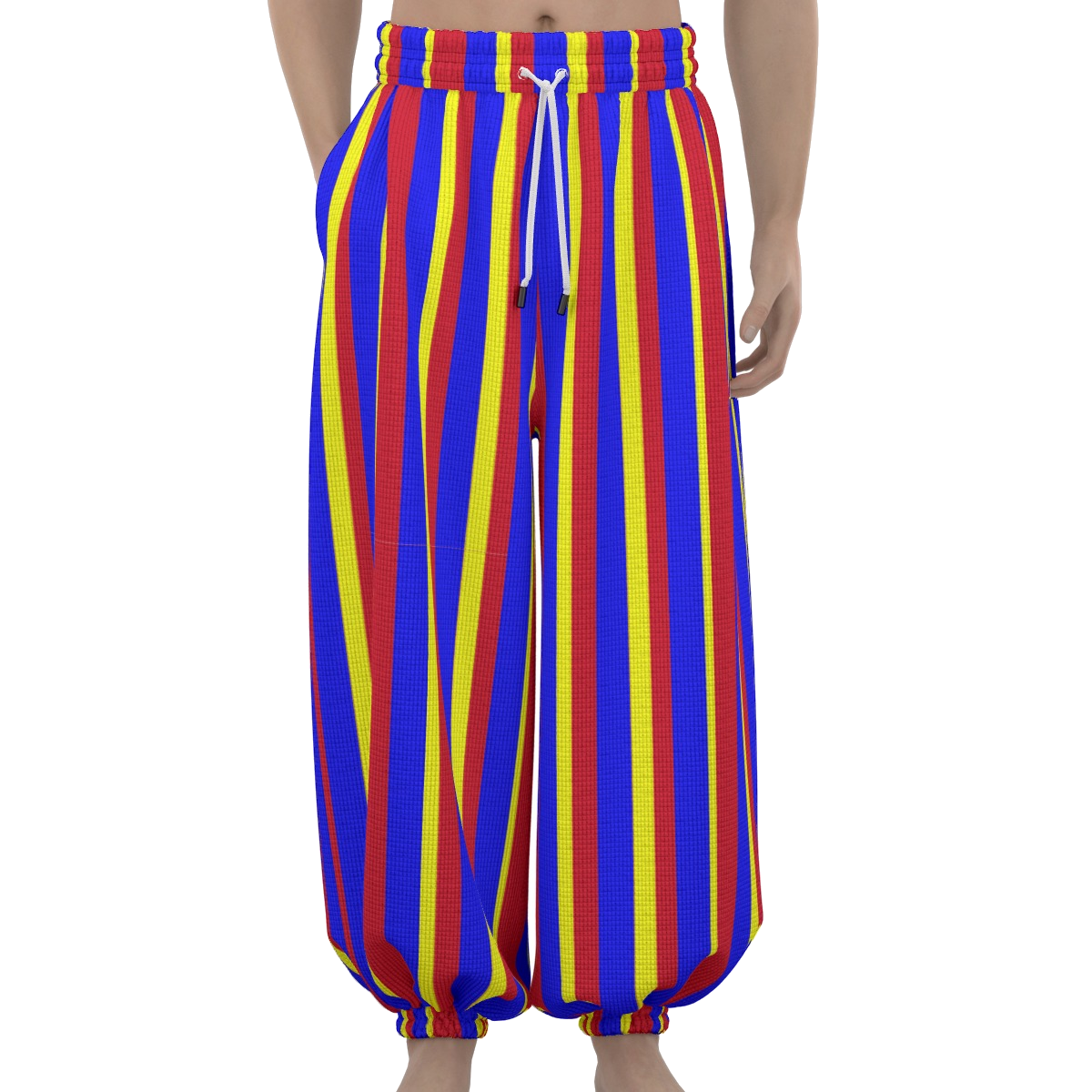 Clown Stripe Primary Color Balloon Pantaloon Pants! Unisex Loungewear Professional Clowning Gear