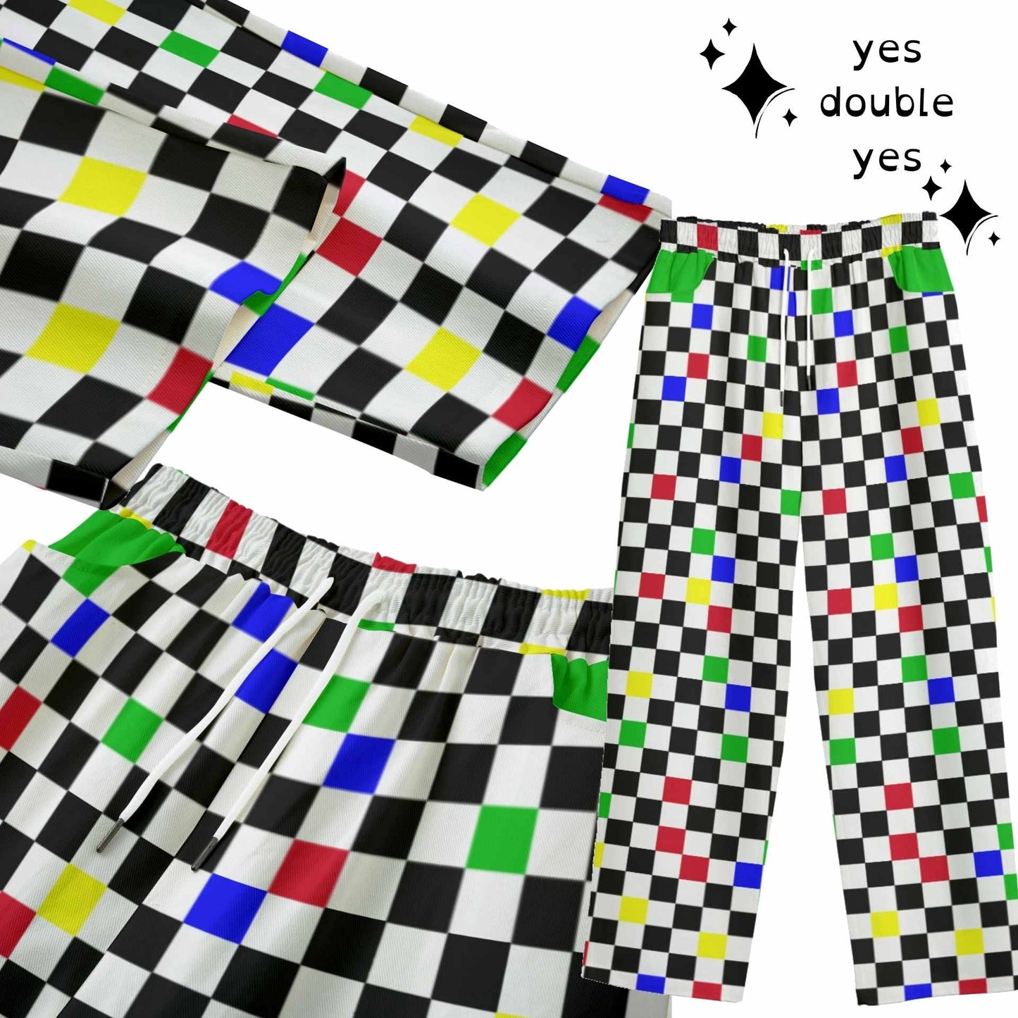 Froggy Checker Kidcore Clown Pants! Adult Clowncore Cotton Costume Clowning Pants Men Women Unisex