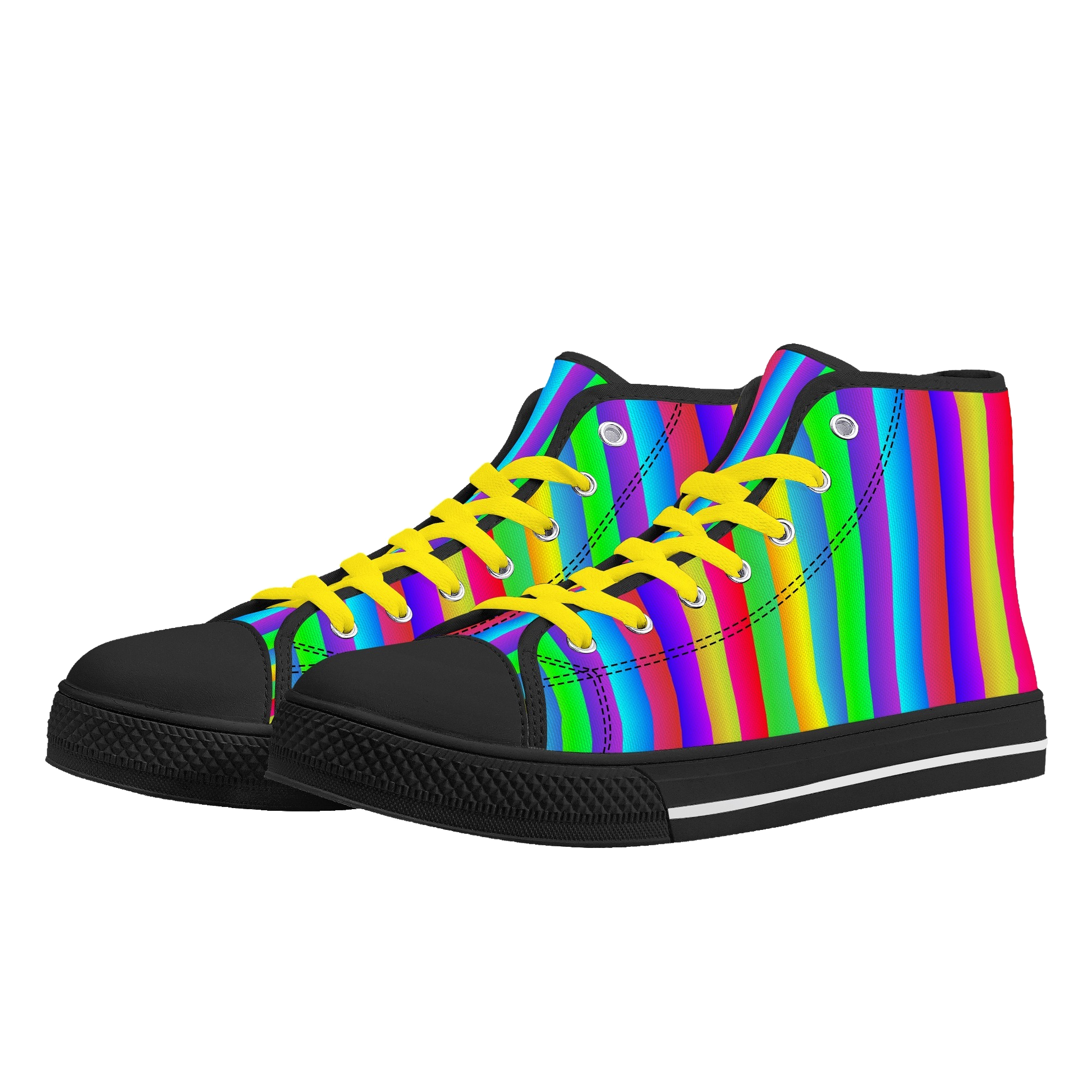 Fruit Stripe Rainbow High Top Sneakers - Mens sizing unisex womens EU sizing