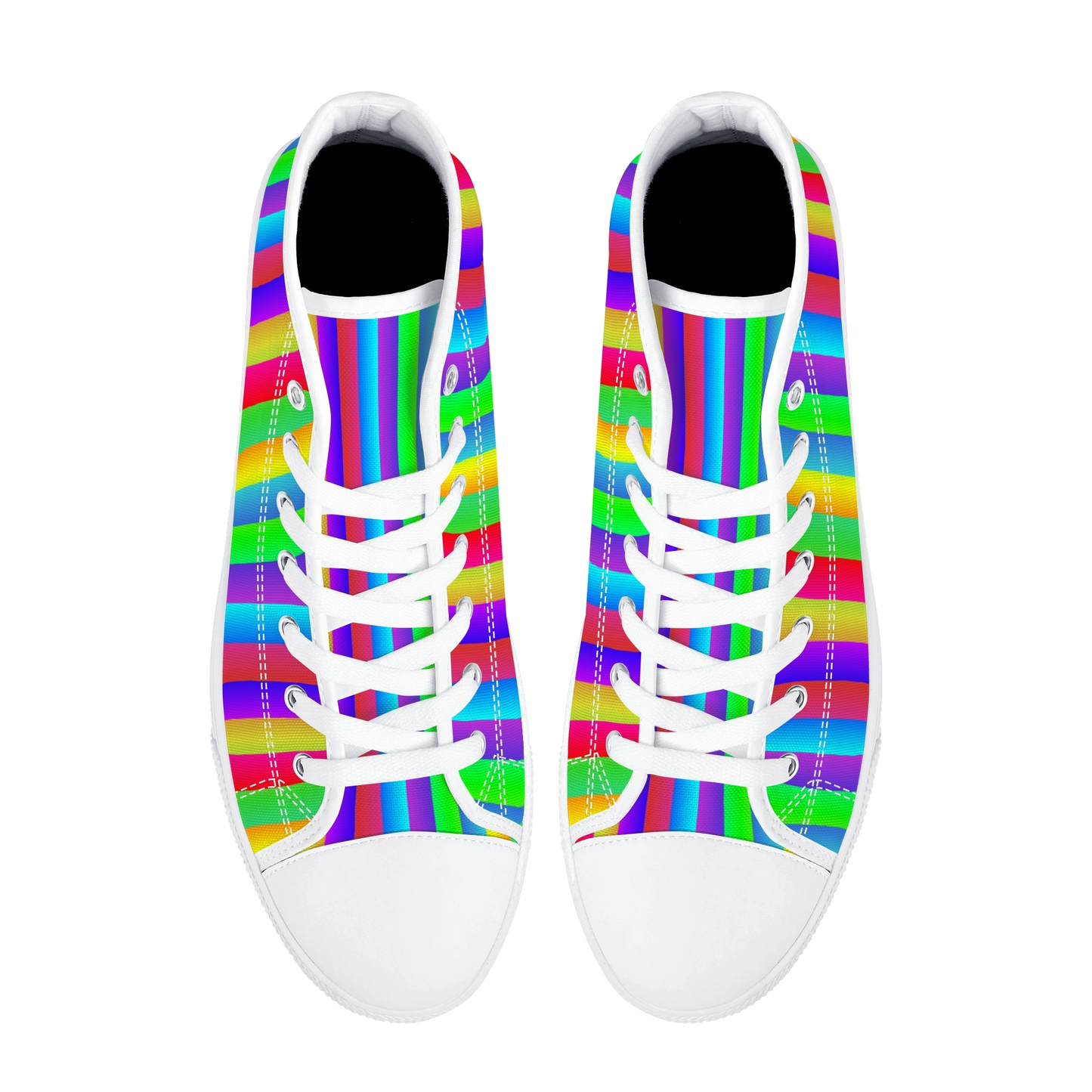 Fruit Stripe Rainbow High Top Sneakers - Mens sizing unisex womens EU sizing in white