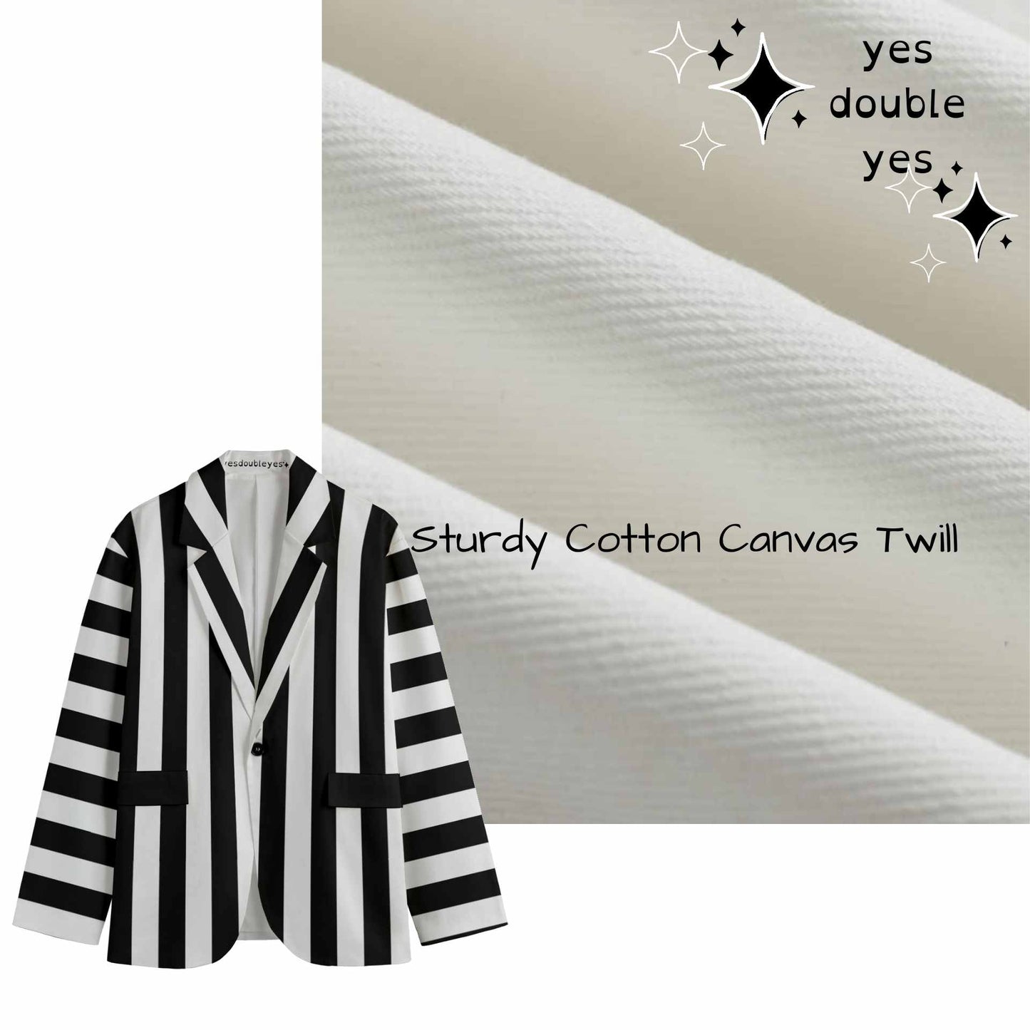 Juicy Beetle Suit Coat ;) Black and White Creepy Clowncore Whimsigoth Cosplay Mens Cotton Twill Coat