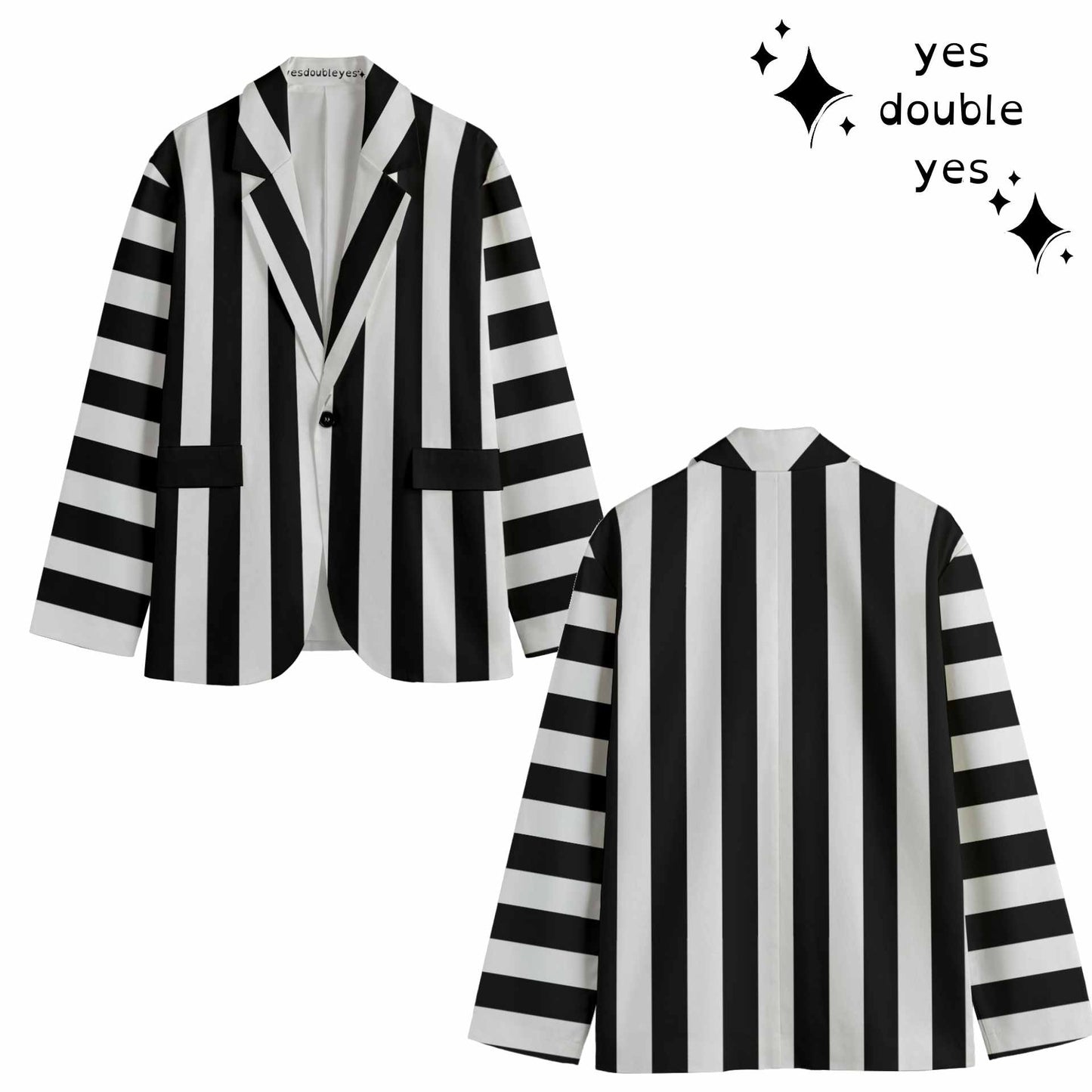 Juicy Beetle Suit Coat ;) Black and White Creepy Clowncore Whimsigoth Cosplay Mens Cotton Twill Coat