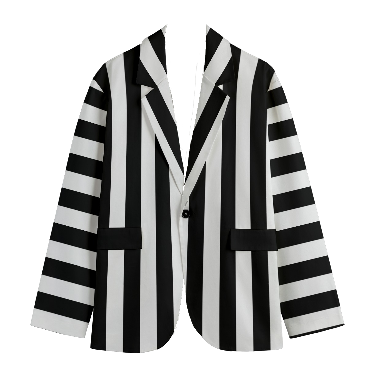 Juicy Beetle Suit Coat ;) Black and White Creepy Clowncore Whimsigoth Cosplay Mens Cotton Twill Coat