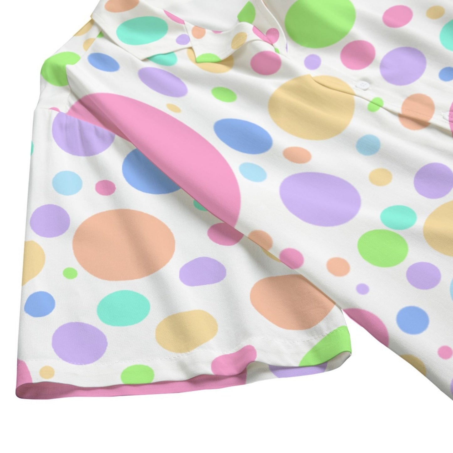 Softie Spots Hawaiian Clown Shirt Clowncore Pastel Polkadot Buttondown Top Adult Nonbinary Costume