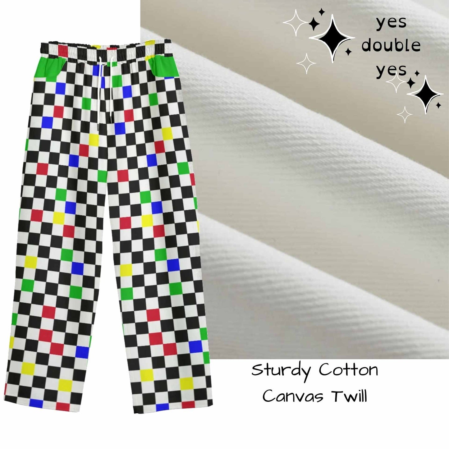 canvas cotton clown pants