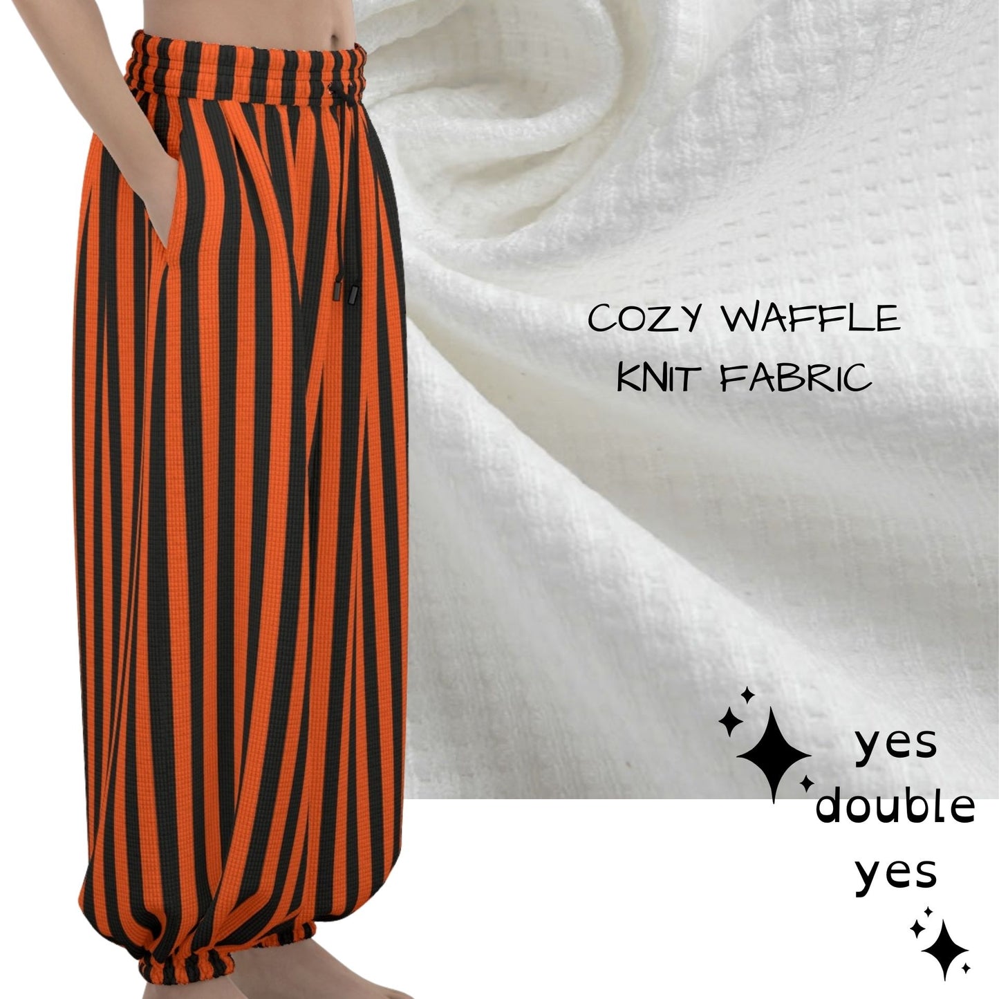 Pumpkin Stripe Clown Pants Balloon Pantaloons Halloween Party Clothes Sleep And Lounge Trousers