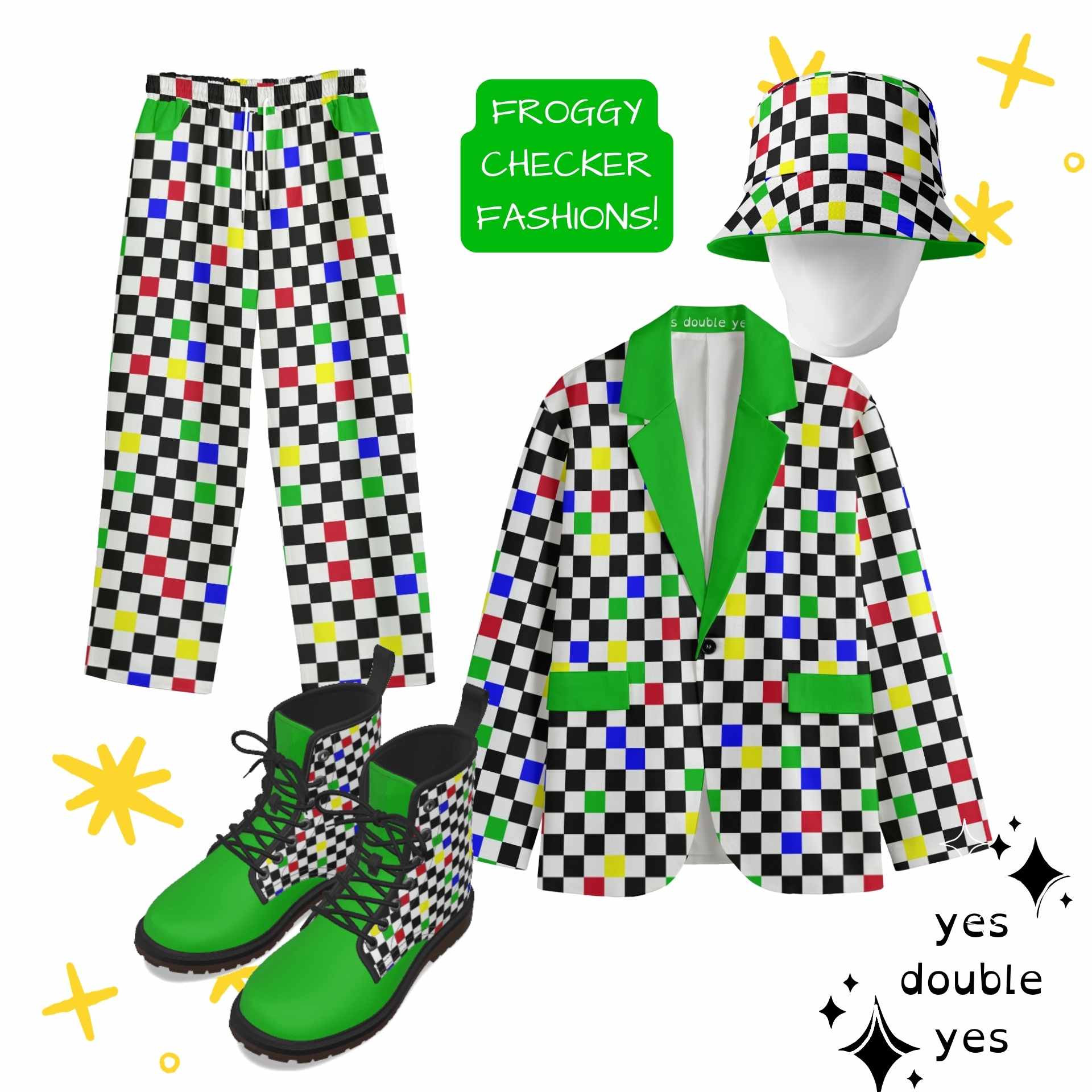 Bright kidcore clowncore fun fashions!