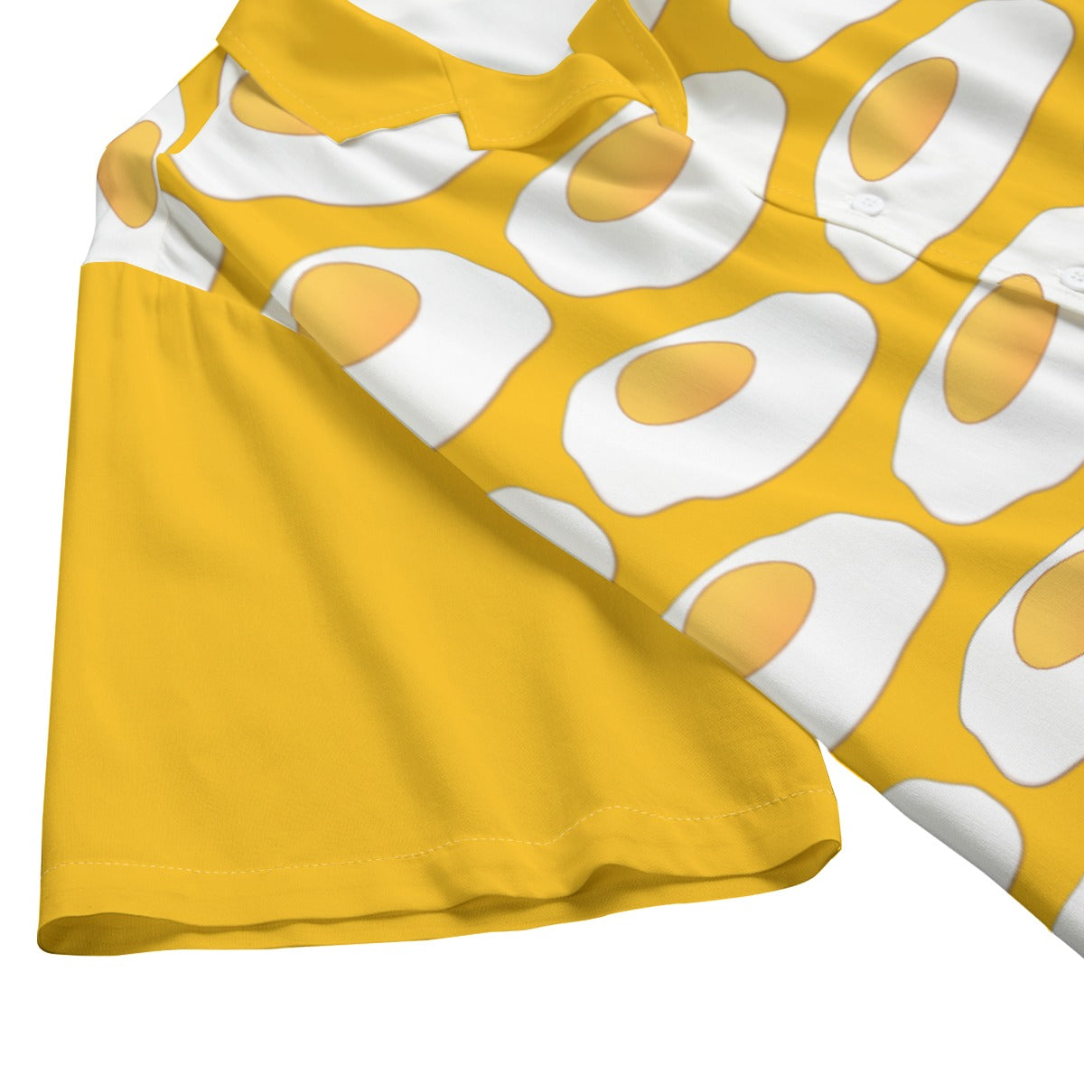 Sunny Side Up Eggs Bowling Shirt | Funny Egg Yolk Yellow Weirdcore Breakfast Theme Clothing Summer