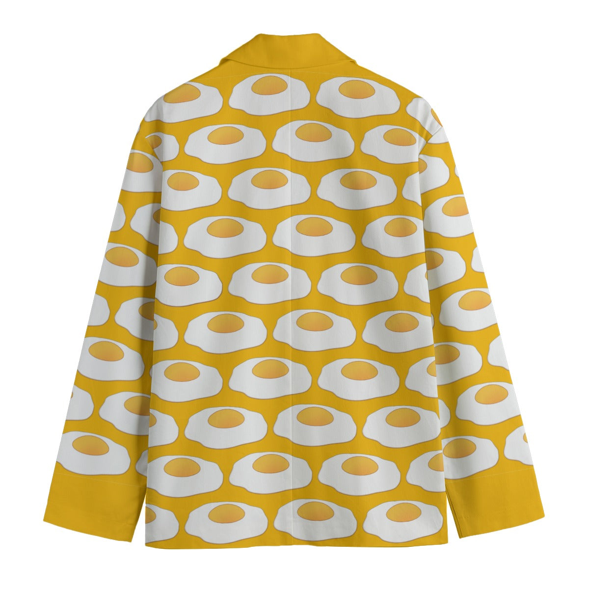 Sunny Side Up Men's Sport Coat | Breakfast Food Egg Themed Cotton Blazer Maximalist Clowncore Jacket