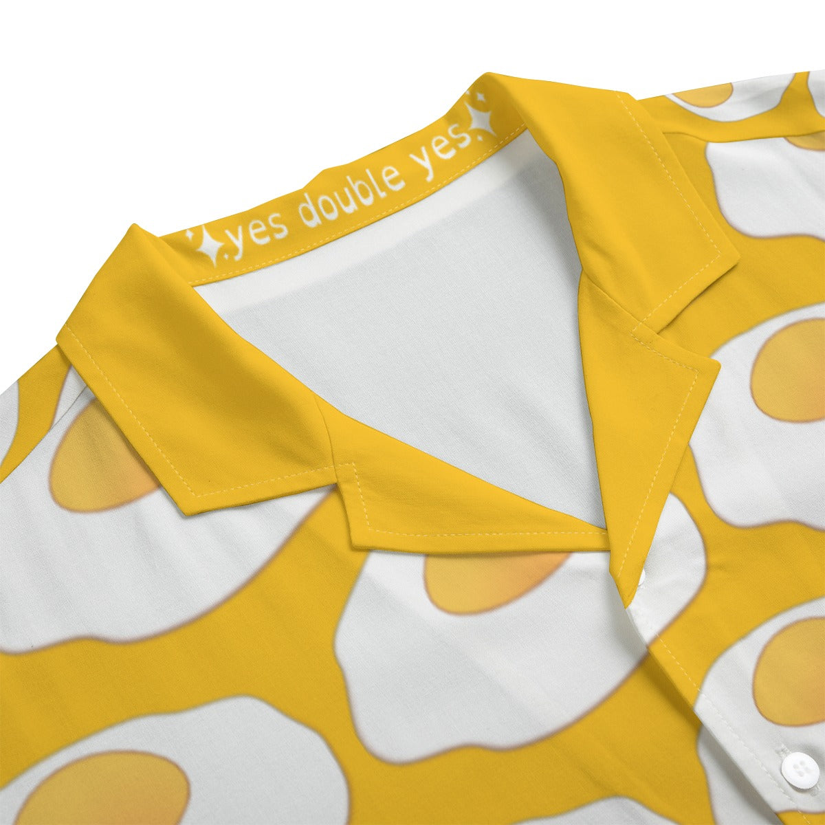 Sunny Side Up Eggs Bowling Shirt | Funny Egg Yolk Yellow Weirdcore Breakfast Theme Clothing Summer