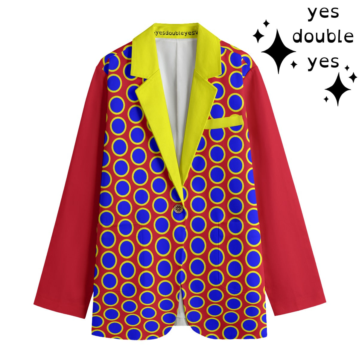 Clown Dot Blazer Cotton Sport Coat Clowncore Formal Jacket Fancy Professional Clowning Halloween Party Parade Derby Dressup Clothes